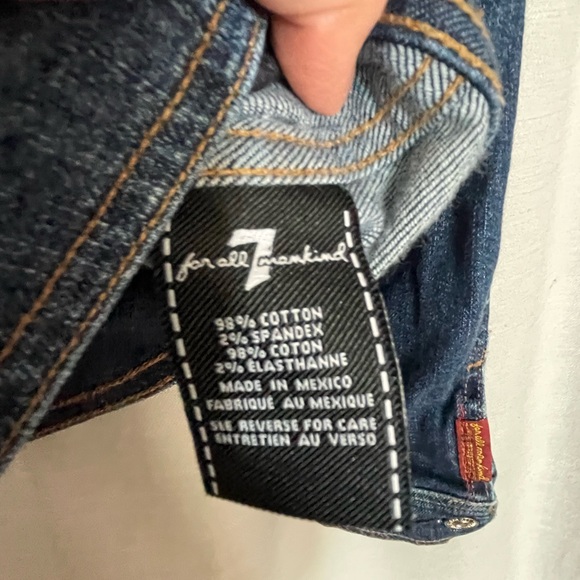 7 for All Mankind Denim Jacket, Classic Denim Jacket, XS - Picture 4 of 6